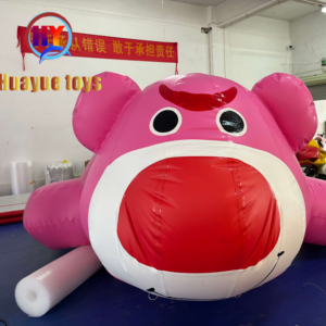 Jouets aquatiques amusants Disco <span class=keywords><strong>gonflable</strong></span> à gros nez <span class=keywords><strong>rose</strong></span>, <span class=keywords><strong>bateau</strong></span> d'ours mignon, tube remorquable, <span class=keywords><strong>bateau</strong></span> <span class=keywords><strong>gonflable</strong></span> pour le plaisir de l'eau - Product Image 1