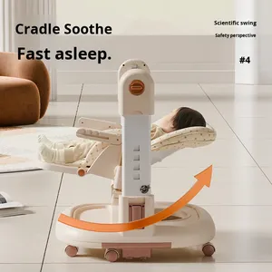 Seggiolone 3-in-1 in Plastica per Bambini, Sedia a Dondolo Multifunzionale, Passeggino e Seggiolino da Tavolo per Bambini - Product Image 2