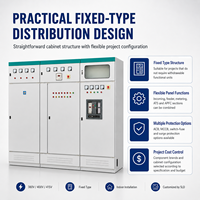 Système de distribution basse tension fixe GGD, marque ASM, 50/60Hz, 630-3200A, personnalisé par SLD pour les projets de traitement de l'eau