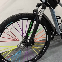 72 pièces de bandes de protection colorées pour rayons de jantes de moto tout-terrain de 24 cm, accessoires de modification, jeu de rayons