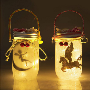 女の子と男の子のための妖精ランタンクラフトキット、妖精ガーデンキット、子供向けDIY妖精ジャー常夜灯クラフト - Product Image 2