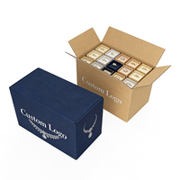 Boîtes d'expédition en carton ondulé en papier kraft mat personnalisées pour bijoux