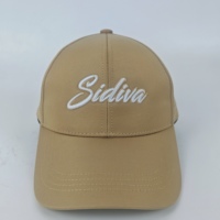 Casquette de baseball sportive Wecondo personnalisée 100 % nylon sergé 5 panneaux, imperméable, avec trous découpés au laser, broderie plate lettres/nœuds, unisexe