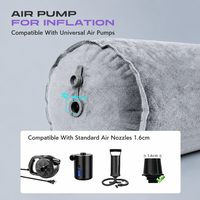 Oreiller cylindrique gonflable avec rangement compact, housse lavable et option pompe à air pour le sommeil des adultes, les voyages et le repos à domicile
