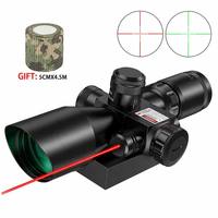 Lunette de chasse longue portée 2,5-10x40 avec éclairage rouge/vert et combo laser - Étanche et durable