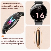 Montre connectée M201 HOT 2026 AMOLED avec écran de 1,32 pouce, ultra-fine, pour femmes, avec application de suivi du cycle, surveillance de la fréquence cardiaque, étanche IP68
