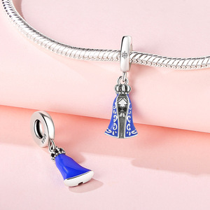 Directo de fábrica Original S925 cuentas de plata esterlina Virgen María Cruz con circón caliente para <span class=keywords><strong>Amazon</strong></span> DIY joyería accesorios pulsera - Product Image 4