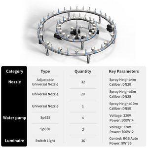 Fuente Musical Pequeña Fácil de Instalar para Exteriores, Fuente Redonda de Jardín de 3 m con Tres Modos, para Uso en Jardín o Patio - Product Image 5