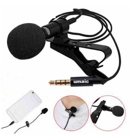 3.5mm Jack Clip-on Lapel External Lavalier Microphone for Cell Phone PC Laptop