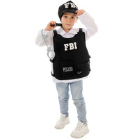 Chaleco de Policía para Niños, Disfraz de FBI, Ropa para Representaciones Escénicas, Poliéster para Niños, Zhejiang Sin Etiqueta, FBI58 Seguridad