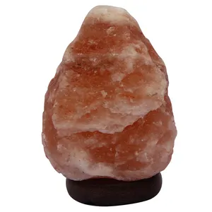 Crystal Himalayan Salt Lamp Natural hand carved small size Red Salt Lamp for home decor holiday gift with bulb and cord