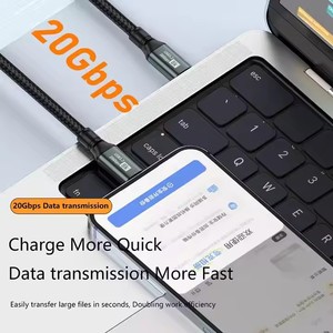 0,5 M 1M 1,5 M 2M 3M Cable <span class=keywords><strong>OTG</strong></span> 20Gbps USB 3,2 Gen 2 8K PD 100W 20V 5A Tipo C Cable de carga rápida de datos <span class=keywords><strong>para</strong></span> teléfono - Product Image 3
