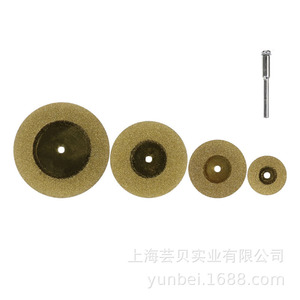 แผ่นเจียรเพชรสำหรับงานทันตกรรม ขนาดไมโครไฟน์ 5 ชิ้น สีทอง แบบไม่เจาะรู - Product Image 4