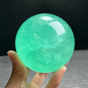 Wholesale Natural Green Fluorite Quartz Sphere <b>Crystal</b> Energy <b>Ball</b> Reiki Decor - Product Image 6