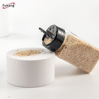Gros Conteneur de Cuisine Carré en Plastique de 145 ml pour Épices et Salière, Emballage Bouteille à Épices avec Couvercle Personnalisé