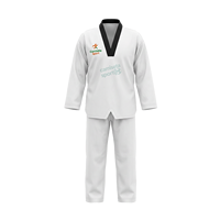 Uniforme d'entraînement d'arts martiaux Taekwondo Dobok en tissu polyester-coton pour adultes et enfants, tenue de compétition et d'entraînement, personnalisable OEM