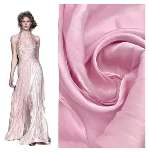 New Arrival Elegant Liquid Crystal Shinny Silk Satin Glitter Fabric For Party Dress Evening Gown