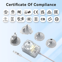 Adaptateur secteur interchangeable Merryking UL CE RoHs approuvé, boîtier transparent, 5V 9V 12V 2A 2.25a pour mini PC