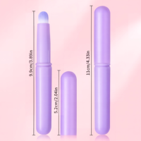 Petit pinceau à lèvres rond en poils synthétiques, poils doux, mini pinceau de maquillage, pinceau pour fard à paupières, anticernes, rouge à lèvres, manche en plastique, pinceau estompeur