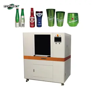 Rotary Inkjet Printer For Cylindrical And Conical Objects Digital UV Bottle Printing Machine