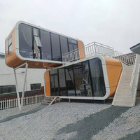 Mobile Moderne Luxe Maisons Préfabriquées sur deux étages apple Pod Cabine Type Capsule Maison Hôtel apple Home Kit Imperméable Commerce