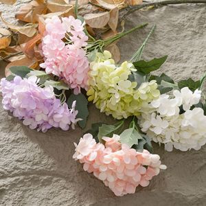 ช่อดอกไฮเดรนเยียประดิษฐ์ CallaFloral สีขาว ชมพู ม่วง เขียว ทำจากโพลีเอสเตอร์ สำหรับตกแต่งบ้าน งานแต่งงาน - Product Image 1