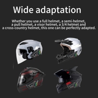 Casque de communication professionnel BT 5.3 Connexion stable Casque de moto Écouteurs en plastique ABS IP67 Étanche Longue durée de vie de la batterie