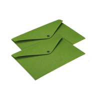 Offre spéciale, sac à documents en feutre avec deux poignées, bouton, sac enveloppe en feutre extensible avec logo personnalisé imprimé en gros