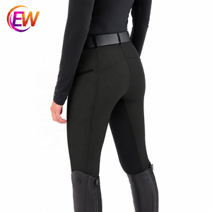 EW <span class=keywords><strong>Pantalon</strong></span> d'équitation pour femme sans silicone, coupe intégrale, taille haute, extensible dans les 4 sens - Product Image 1