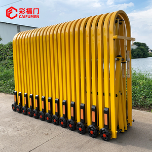 Barriera Stradale Personalizzata a Spinta-Trazione con Ruote, Cancello di Isolamento in Lega di Alluminio per Esterni - Product Image 1