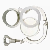 Conector Sanitario Tri-Clover 304, Abrazadera para Tubería, Juego de Férulas TC, para Maquinaria de Procesamiento de Alimentos