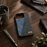 Étui de téléphone en cuir texturé bicolore, coque antichoc professionnelle pour iPhone 17 18 PRO Max, Xiaomi 17 Pro, Samsung S26 Ultra