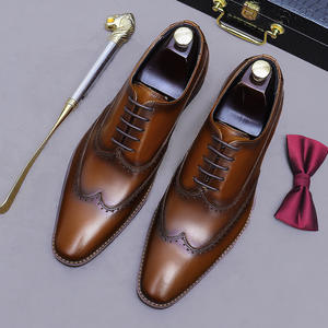Chaussures Oxford en cuir véritable de haute qualité à lacets, bottes britanniques à la cheville, chaussures habillées éternelles, chaussures de bureau, carrière, toutes saisons, antidérapantes - Product Image 2