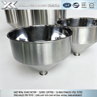 Entonnoir conique sanitaire en acier inoxydable 304 316 de qualité alimentaire, sur mesure pour l'alimentation des machines alimentaires, fabrication de tôlerie