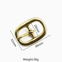 Vente Chaude : Boucle de ceinture en laiton massif de haute qualité pour accessoires en cuir et sangles de sac à dos 20MM 25MM 30MM