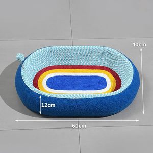 New Large Pet Grinding Paws Cat Scratch Board With Ball Toys <b>Bed</b> Starry Sky Elliptical Cat <b>Nest</b> - Product Image 3