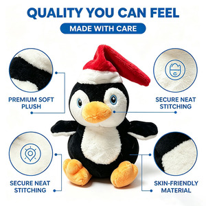 Ensemble de peluches rondes de Noël personnalisées OEM, Père Noël, renne, bonhomme de neige, pain d'épices, poupée en peluche, décoration de maison pour les fêtes, cadeau - Product Image 3
