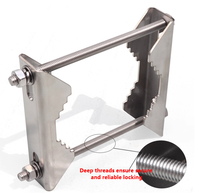 Support de caméra PTZ en acier inoxydable YUNTUO, support de montage sur poteau, pince pour poteau de lampe CCTV pour cerceau de 54 à 90 mm