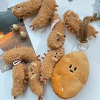 Schattige groente-fruit pluche sleutelhanger cartoon wortel pompoen paddenstoel banaan radijs gevuld tasbedeltje zacht pluizig hangertje cadeau