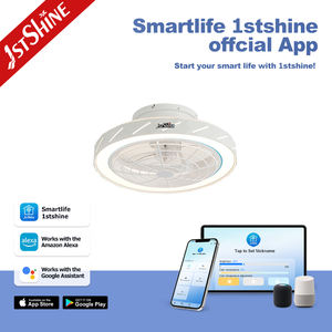 1stshine ventilateur de plafond led profil bas design fantaisie ABS pales ventilateur de plafond led intérieur avec télécommande - Product Image 6