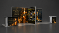 Système de stand d'exposition modulaire rectangulaire personnalisé, nouveau modèle, panneaux de boîte à lumière rétroéclairée SEG, LED haute luminosité, résistant aux chocs