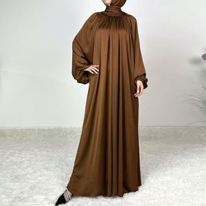 Nouvelle Robe Longue <span class=keywords><strong>Ethnique</strong></span> Élégante à Grand Ourlet et Manches Lanterne, <span class=keywords><strong>Grande</strong></span> <span class=keywords><strong>Taille</strong></span> en Polyester pour l'Été, Vêtement Traditionnel Musulman - Product Image 5