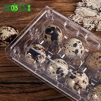 Plateau à œufs en plastique transparent, 10 trous, 25 pièces, emballage de cartouches à œufs de caille, fabrication