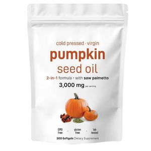 Cápsulas de Aceite de Semilla de Calabaza Natural de Marca Privada, 180 Unidades, con Suplemento Herbal de Saw Palmetto, Cápsulas de Aceite de Semilla de Calabaza - Product Image 1