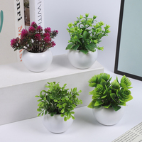 Mini plante artificielle, petite plante succulente en pot, verdure en plastique, plante artificielle pour la décoration de bureau et de la maison