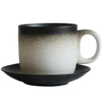 Eenvoudige Mat Zwart En Wit Frosted Mok Japanse Keramische Koffie Melk Cup