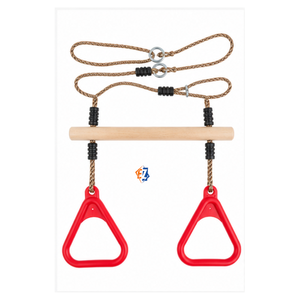 <span class=keywords><strong>Trapeze</strong></span> <span class=keywords><strong>en</strong></span> <span class=keywords><strong>bois</strong></span> <span class=keywords><strong>avec</strong></span> <span class=keywords><strong>anneaux</strong></span> 40 cm, balançoire de gymnastique pour enfants, entraînement <span class=keywords><strong>en</strong></span> salle, jeu, personnalisable OEM - Product Image 1