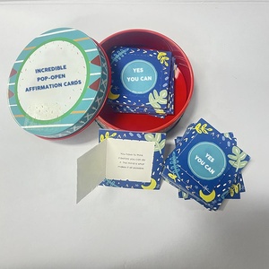 Tùy chỉnh thiết kế Pop mở in Nhà cung cấp trẻ em kéo Tab tin nhắn khẳng định thẻ trò chơi in ấn - Product Image 2