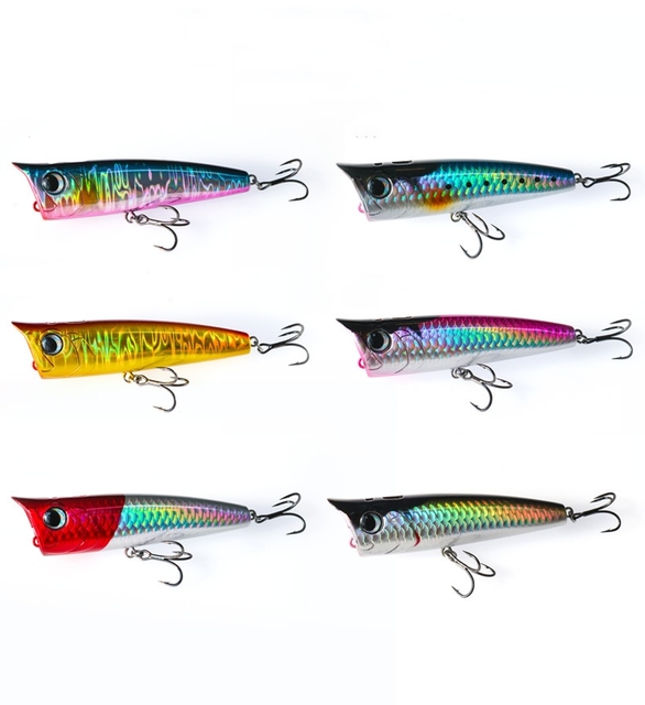 New OEM Top Water Fishing Lures Popper 75mm 90mm Newest Popular Hard Body Bait Fishing Lures Popper