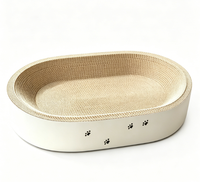 Griffoir et poteau à chat écologiques de luxe, résistants à l'usure, en carton ondulé et en carton, lit pour chat de forme ovale pour chats d'intérieur